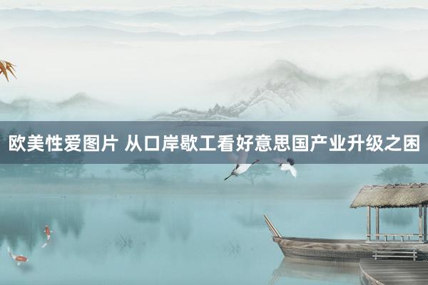 欧美性爱图片 从口岸歇工看好意思国产业升级之困