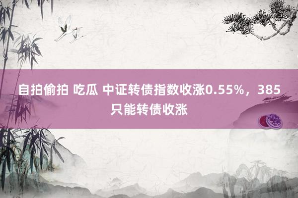 自拍偷拍 吃瓜 中证转债指数收涨0.55%，385只能转债收涨