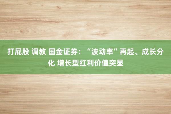 打屁股 调教 国金证券：“波动率”再起、成长分化 增长型红利价值突显