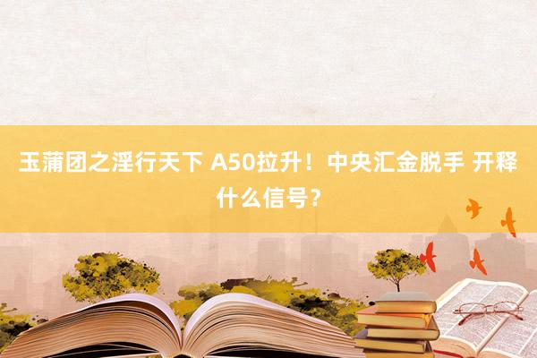 玉蒲团之淫行天下 A50拉升！中央汇金脱手 开释什么信号？