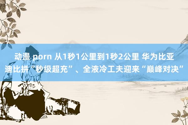 动漫 porn 从1秒1公里到1秒2公里 华为比亚迪比拼“秒级超充”、全液冷工夫迎来“巅峰对决”